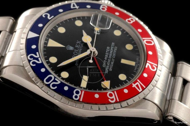 0219 Resilient ROLGMT016A – Vintage GMT SS Blue Red Bezel Swiss Eta 2836- 969